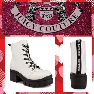 🎉JUICY COUTURE~HIGH HEEL COMBAT BOOTS ~BRAND NEW WITH TAGS!! 💕 SIZE 7 MEDIUM